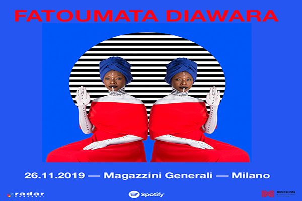 FATOUMATA DIAWARA: Arriva in Italia una delle rappresentanti più affascinanti della musica contemporanea africana candidata ai recenti Grammy awards 2019 @ “Magazzini Generali”MILANO – 26 novembre 2019