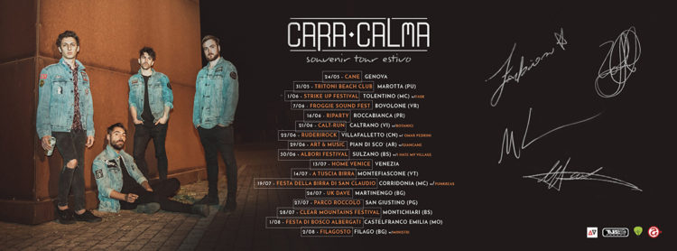 CARA CALMA: Fuori il video di “UNIVERSO” (feat. Luca Romagnoli dei Management), che accompagna le date estive della band bresciana